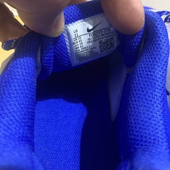 Nike Alpha Huarache 4 Elite MCS Baseball Cleats Royal Blue FD6255-106 Sz 11‎
